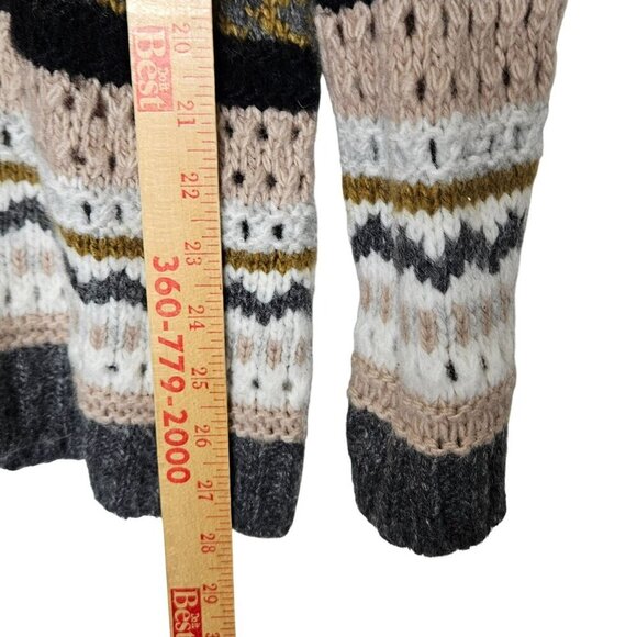 Loft Womens Open Knitted Crewneck Sweater Size S Multicolor Pink Gray Grey White - Picture 6 of 8